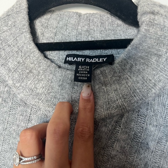 Hilary Radley - Highneck Grey Longsleeve Sweater Dress - Picture 2 of 3